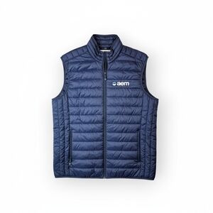 Kariban Navy Blue Packable Quilted Puffer Vest AEM Logo Men's XL